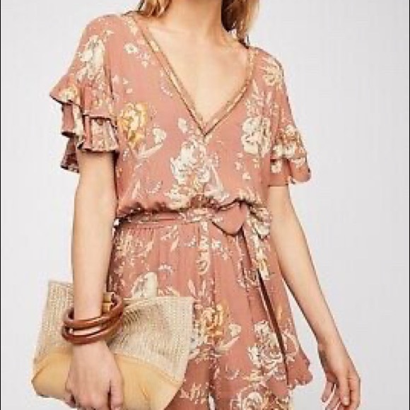 Spell Pants - Spell Rosa Romper in Camel